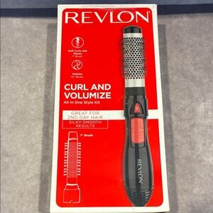 Revlon Black and Red Curl & Volumize Hot Air Styling Brush